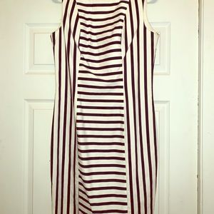 H&M Blue and White Stripped fitted dress